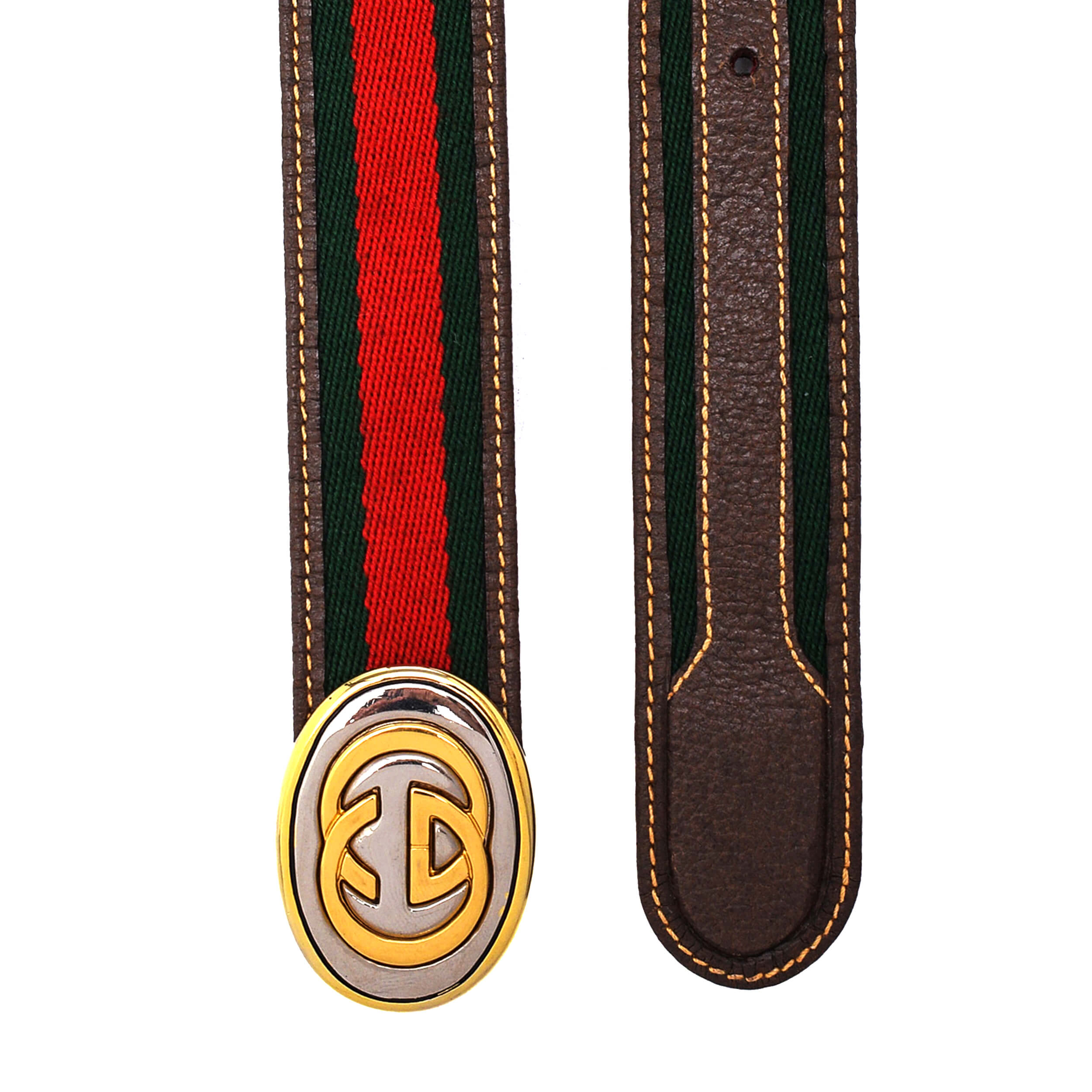 Gucci - Web Striped GG Vintage Belt